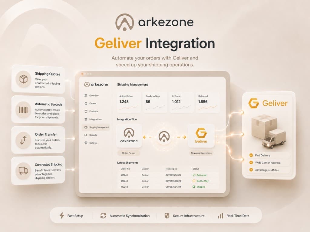 Arkezone Geliver integration — carrier offers, automatic labels, and order transfer in one shipping workflow